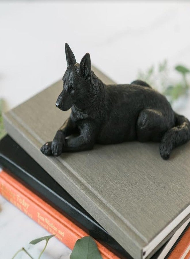 JFSM INC. 6" Black German Shepherd Dog Figurine - Hand-Painted Gift for Dog Lovers, Home Office Decor & Pet Bereavement Gift - Image 2